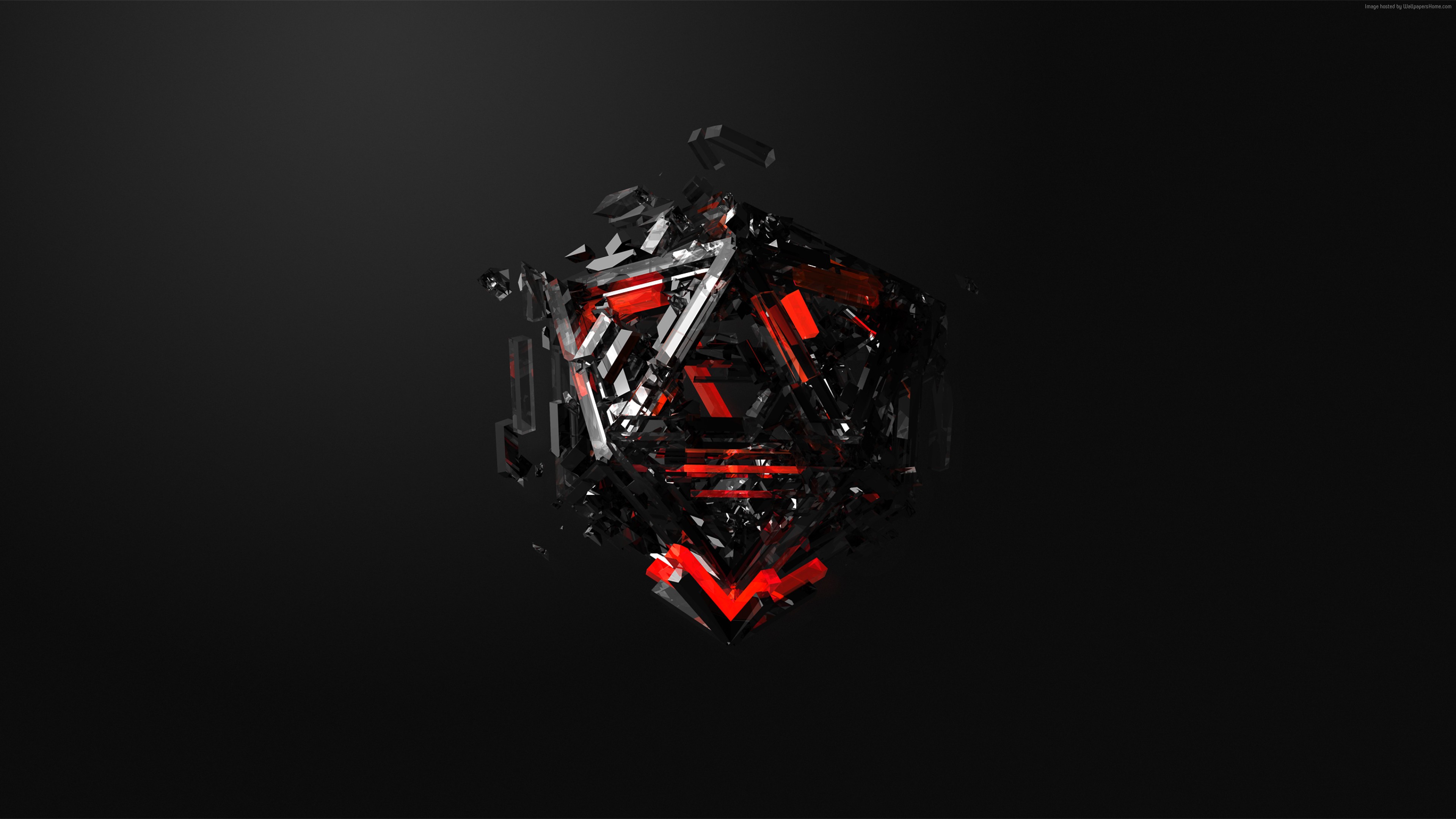 Wallpaper triangles, 3D, red, black, HD, Abstract 8381118657 - Wallpaper triangles, 3D, red, black, HD, Abstract - Triangles, red, HD, Black, 3D